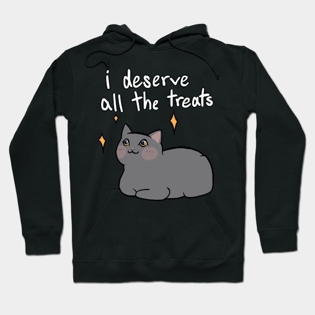 Give Me Treats (white text) Hoodie by ZioCorvid